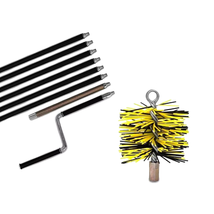 Schornsteinbürste mit Kurbel